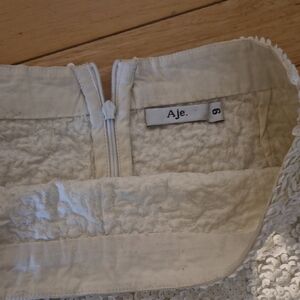 Aje Kids Skirt in Off-White with Textured Design